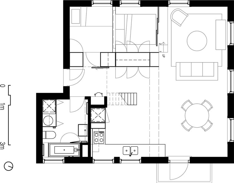 Flinders Lane Space Efficient Apartment Plan